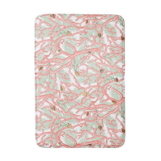 Lebhaftes Ocean Coral Branches Beach Pattern Badematte (Vorderseite Vertikal)