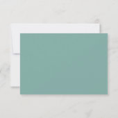 Lebhaftes Ocean Green Foto Hochzeit Rsvp (Rückseite)