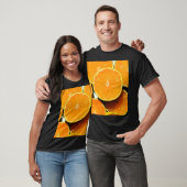Lebhaftes Orange Background Grafisches T-Shirt - F (Unisex)