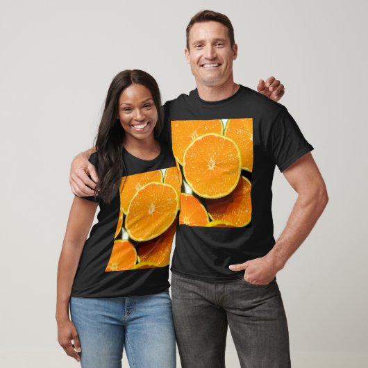 Lebhaftes Orange Background Grafisches T-Shirt - F (Unisex)