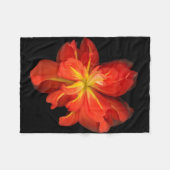 Lebhaftes Orange Begonia Macro Fleecedecke (Vorderseite (Horizontal))