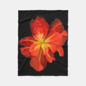 Lebhaftes Orange Begonia Macro Fleecedecke (Vorderseite)