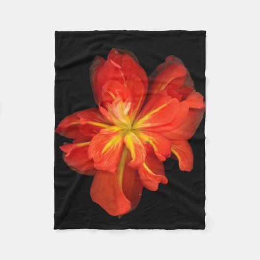 Lebhaftes Orange Begonia Macro Fleecedecke (Vorderseite)