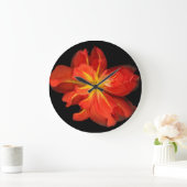 Lebhaftes Orange Begonia Macro Große Wanduhr (Zuhause)