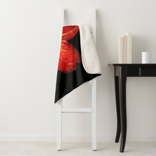 Lebhaftes Orange Begonia Macro Sherpadecke (Beispiel)