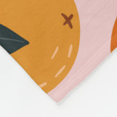 Lebhaftes Orange Citrus Nahtloses Muster Fleecedecke (Ecke)