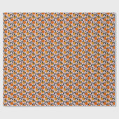 Lebhaftes Orange Citrus Nahtloses Muster Geschenkpapier (Flach)