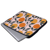 Lebhaftes Orange Citrus Nahtloses Muster Laptopschutzhülle (Vorne Knopf)