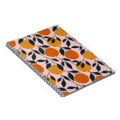Lebhaftes Orange Citrus Nahtloses Muster Notizblock (Rechte Seite)