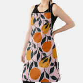 Lebhaftes Orange Citrus Nahtloses Muster Schürze (InSitu)