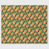 Lebhaftes Orange-Muster ohne Naht Geschenkpapier (Flach)