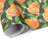 Lebhaftes Orange-Muster ohne Naht Geschenkpapier (Rolleneckpunkt)
