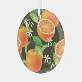 Lebhaftes Orange-Muster ohne Naht Ornament Aus Glas (Vorderseite links)