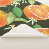 Lebhaftes Orange-Muster ohne Naht Sherpadecke (3/4)