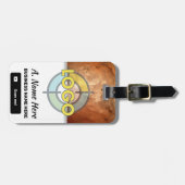 Lebhaftes Orange Stone Logo mit feinem, individuel Gepäckanhänger (Vorderseite horizontal)