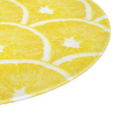 Lebhaftes Orangefarbenes Hintergrundmuster Schneidebrett (Ecke)