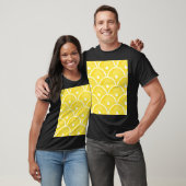 Lebhaftes Orangefarbenes Hintergrundmuster T-Shirt (Unisex)