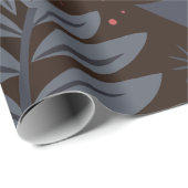 Lebhaftes orangefarbenes Muster auf dunklem Hinter Geschenkpapier (Rolleneckpunkt)