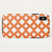 Lebhaftes Orangengitter auf Weiß Case-Mate iPhone Hülle (Rückseite (Horizontal))