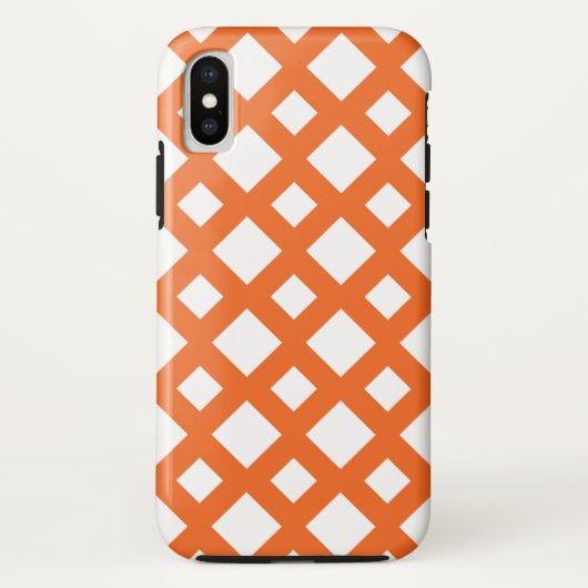 Lebhaftes Orangengitter auf Weiß Case-Mate iPhone Hülle (Rückseite)