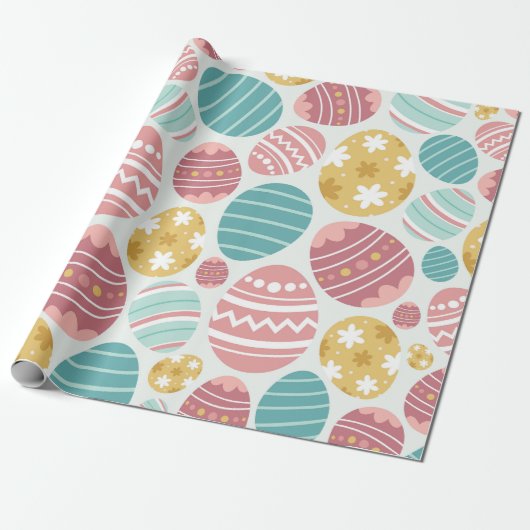 Lebhaftes Ostereiermuster Geschenkpapier (Ungerollt)