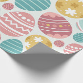 Lebhaftes Ostereiermuster Geschenkpapier (Ecke)