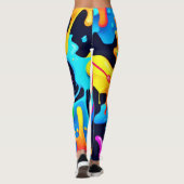 Lebhaftes Paint-Party-Design Leggings (Rückseite)