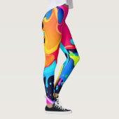 Lebhaftes Paint-Party-Design Leggings (Rechts)