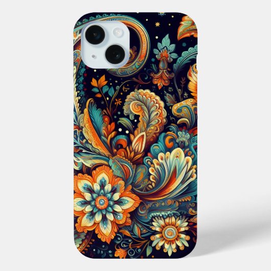 Lebhaftes Paisley Delight Case-Mate iPhone Hülle (Rückseite)