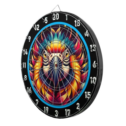 Lebhaftes Parrot-Dartboard für Spaß-Räume Dartscheibe (Vorderseite rechts)