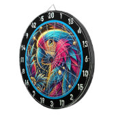 Lebhaftes Parrot Dartboard für Spielzimmer blau Dartscheibe (Vorderseite rechts)