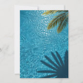 Lebhaftes Party für Sommerspass mit tropischem Poo Einladung (Rückseite)