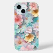 Lebhaftes Pastel Blume Bloom Muster Telefonbeispie Case-Mate iPhone Hülle (Rückseite)