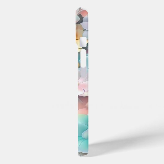 Lebhaftes Pastel Blume Bloom Muster Telefonbeispie Case-Mate iPhone Hülle (Rückseite / Links)