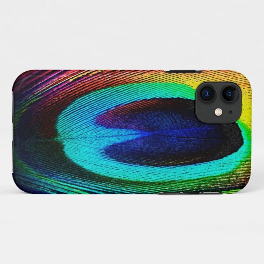 Lebhaftes Peacock Feather Case-Mate iPhone Hülle (Rückseite (Horizontal))