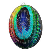 Lebhaftes Peacock Feather Dartscheibe (Vorderseite rechts)