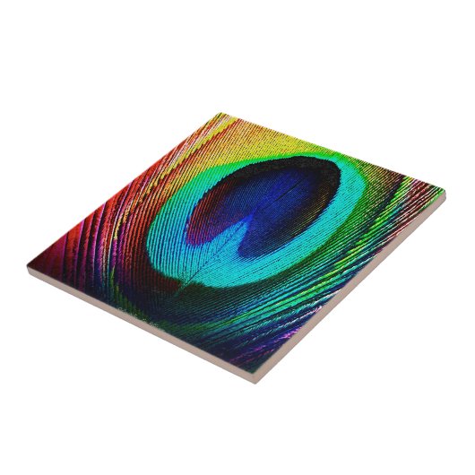 Lebhaftes Peacock Feather Fliese (Seite)