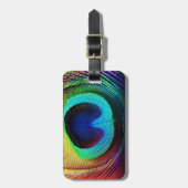 Lebhaftes Peacock Feather Gepäckanhänger (Vorderseite vertikal)