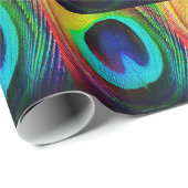 Lebhaftes Peacock Feather Geschenkpapier (Rolleneckpunkt)