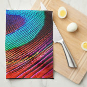 Lebhaftes Peacock Feather Handtuch (Viertel Falte)