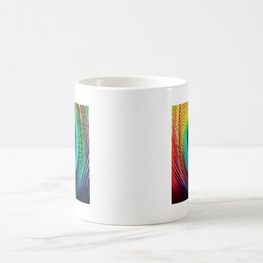 Lebhaftes Peacock Feather Kaffeetasse (Mittel)