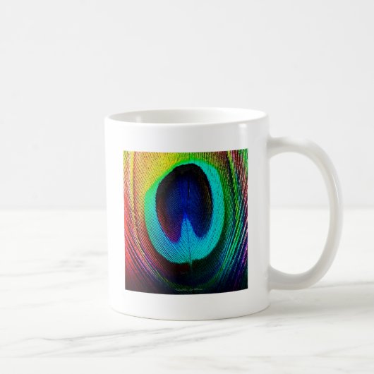 Lebhaftes Peacock Feather Kaffeetasse (Rechts)
