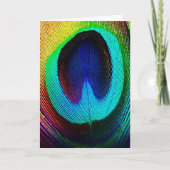 Lebhaftes Peacock Feather Karte (Vorderseite)
