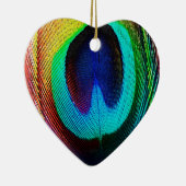 Lebhaftes Peacock Feather Keramik Ornament (Rechts)