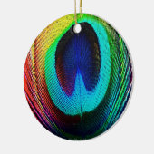 Lebhaftes Peacock Feather Keramikornament (Links)