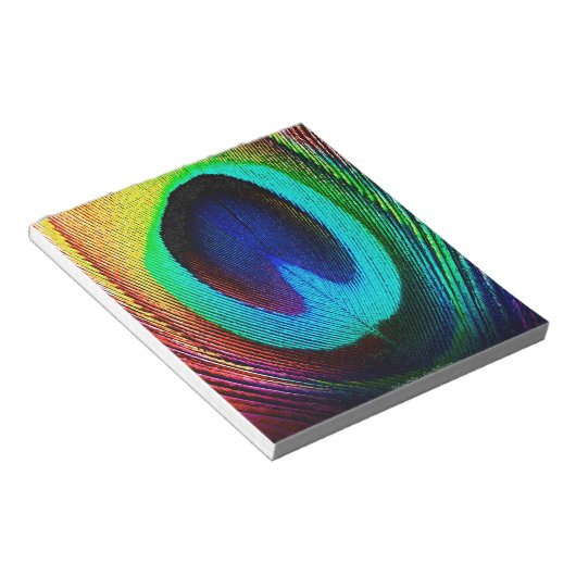 Lebhaftes Peacock Feather Notizblock (angewinkelt)