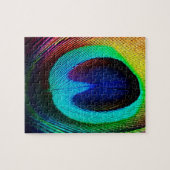 Lebhaftes Peacock Feather Puzzle (Horizontal)