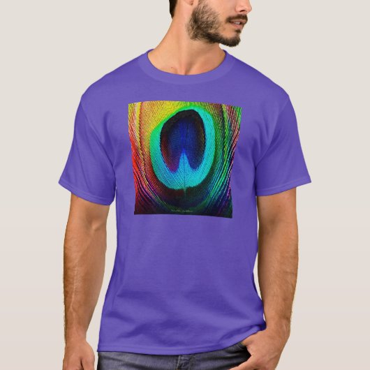 Lebhaftes Peacock Feather T-Shirt (Vorderseite)