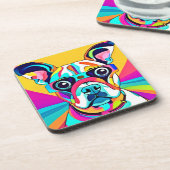 Lebhaftes Pet Glasses Design Getränkeuntersetzer (Linke Seite)