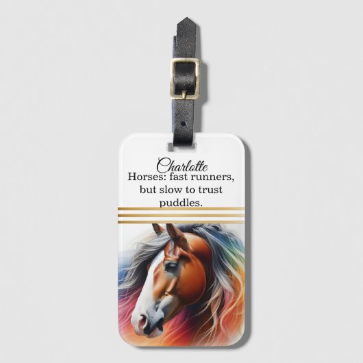 Lebhaftes Pferd Gepäckanhänger (Vorderseite Vertikal)